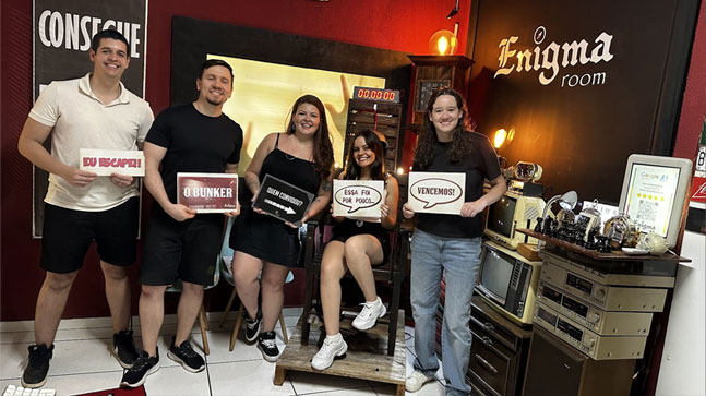 Enigma Room - Escape Games - Sorocaba - Gamificação e Jogos Corporativos - jogadores Enigma Room - Escape Games - Sorocaba - Gamificação e Jogos Corporativos - jogadores