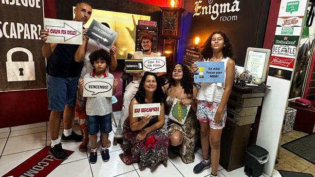Enigma Room - Escape Games - Sorocaba - Gamificação e Jogos Corporativos - jogadores Enigma Room - Escape Games - Sorocaba - Gamificação e Jogos Corporativos - jogadores