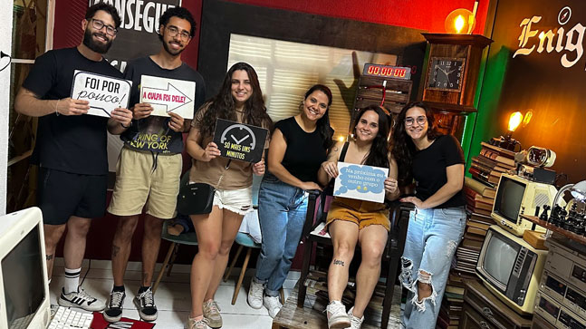Enigma Room - Escape Games - Sorocaba - Gamificação e Jogos Corporativos - jogadores Enigma Room - Escape Games - Sorocaba - Gamificação e Jogos Corporativos - jogadores